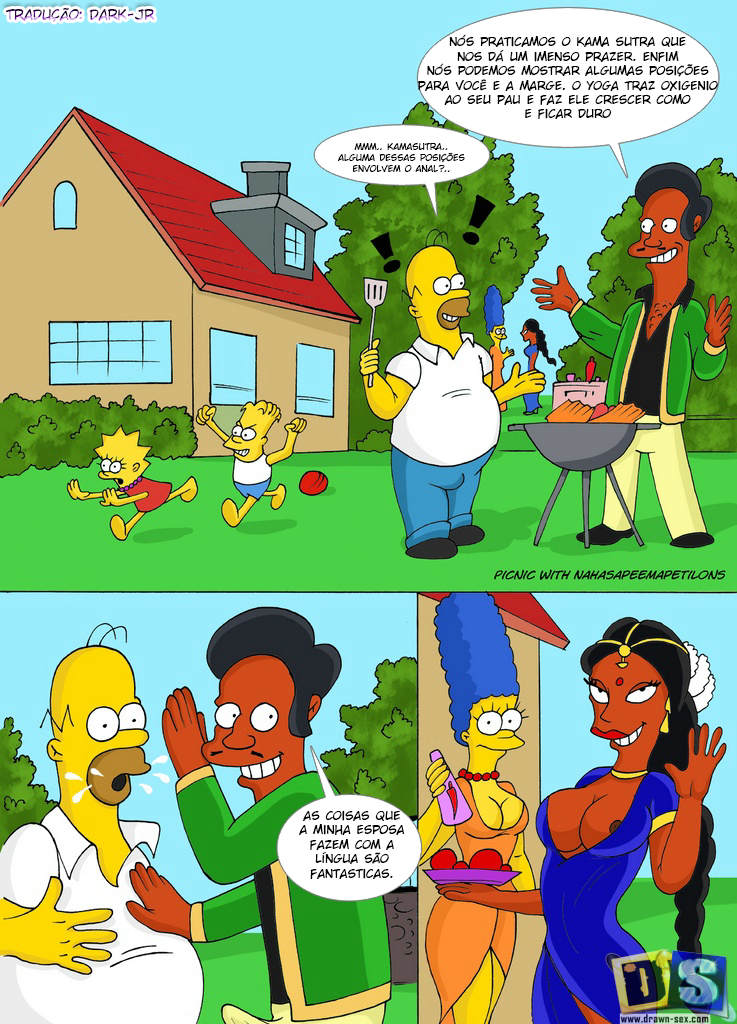 Churrasco e Suruba com os vizinhos – Os Simpsons